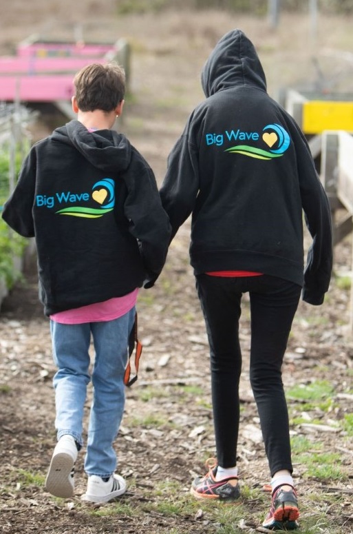 special needs adults working on coastal farm