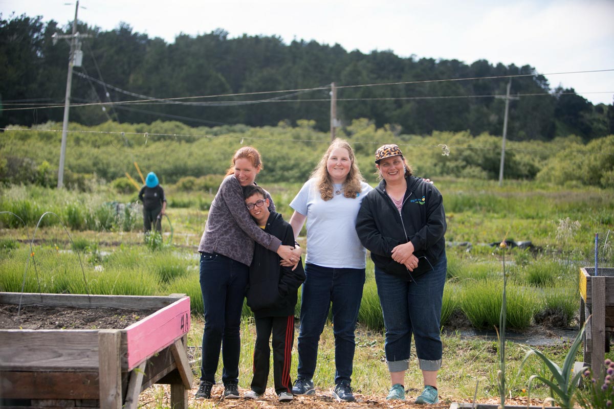 Big Wave Project residents at the farm