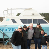 Friends and family enjoy being together at Big Wave Farm