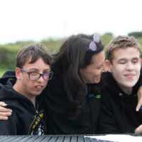 Big Wave future residents Sam and Sawyer with mom Leslie