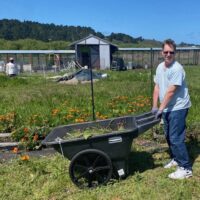Joey working at Big Wave Farm